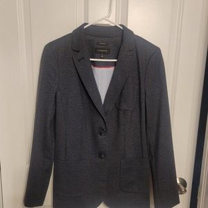 Talbot's Blue Twill Pique Stretch Knit Aberdeen Blazer Jacket